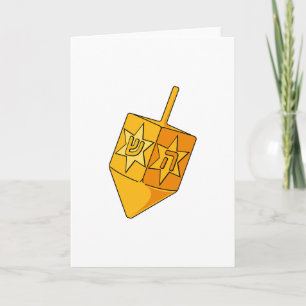 Golden Dreidel Holiday Card