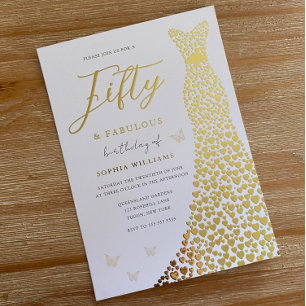 Golden Dress Fifty & Fabulous 50th Birthday Party