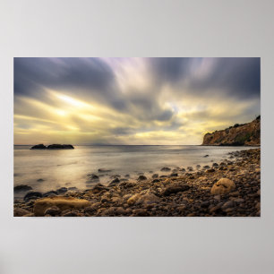 Golden Drift at the Edge of the Sea Poster