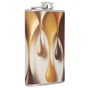 Golden Drops - Liquid Luxury Art - Flask