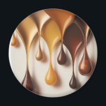 Golden Drops - Luxe Liquid Art - Magnet<br><div class="desc">Liquid gold meets modern art. These stunning golden drips in rich caramel, amber, and chocolate tones bring warmth, elegance, and a touch of luxury to any space. A bold yet sophisticated design for those who appreciate beauty in its most fluid form. Perfect for your home, your office, or as a...</div>