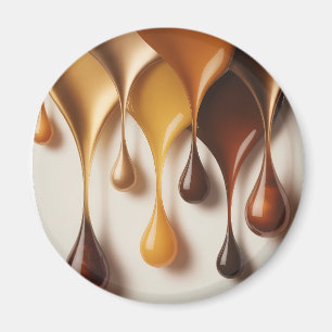 Golden Drops - Luxe Liquid Art - Magnet