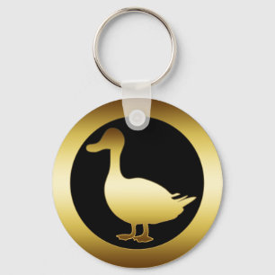 GOLDEN DUCK KEY RING