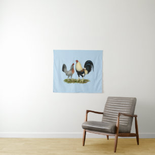 Golden Duckwing Chickens Tapestry