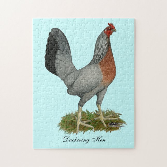 Golden Duckwing Hen Jigsaw Puzzle (Vertical)