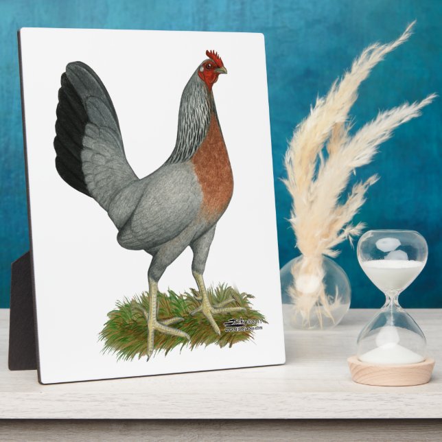 Golden Duckwing Hen Plaque (Side)