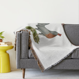 Golden Duckwing Hen Throw Blanket