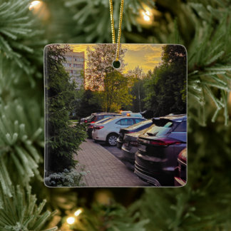 Golden Dusk City Ornament – Customisable