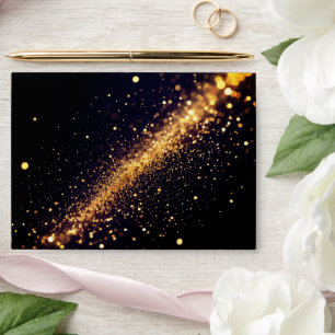 Golden Dust Invitation Envelope of the RadiantGlow