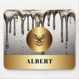 Golden Eagle Emblem Strength Design 🦅 Mouse Pad