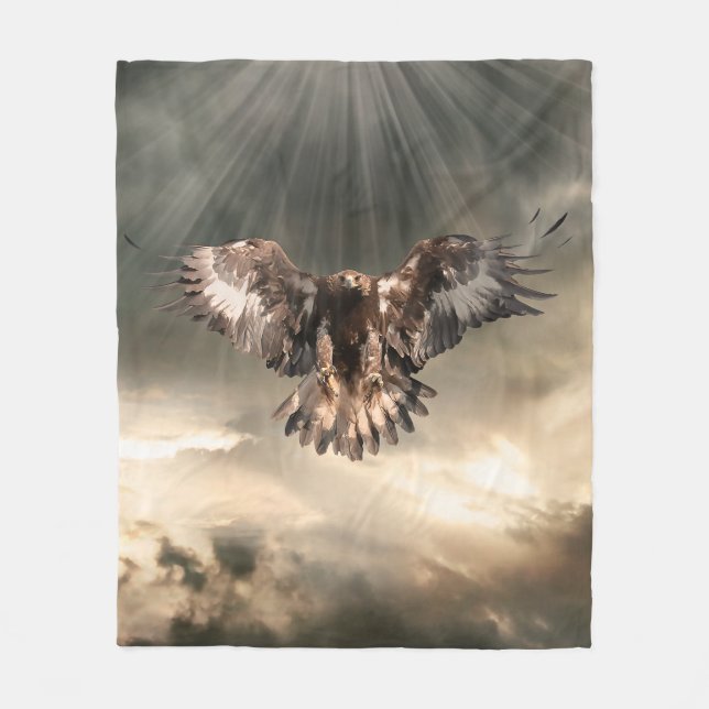 Golden Eagle Fleece Blanket (Front)