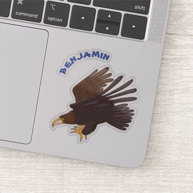 Golden eagle funny cartoon illustration (Detail)