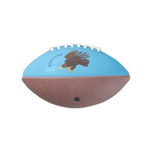 Golden eagle funny cartoon illustration football
