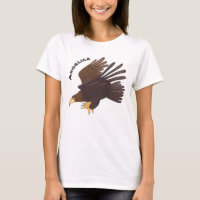 Golden eagle funny cartoon illustration