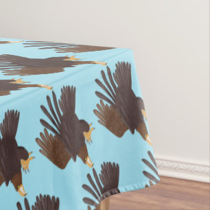 Golden eagle funny cartoon illustration tablecloth