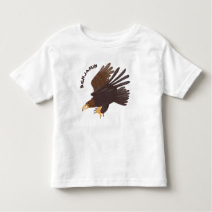Golden eagle funny cartoon illustration toddler T-Shirt