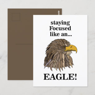 Golden Eagle Head Postcard