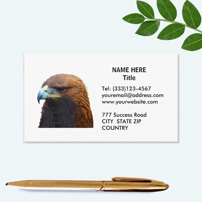 Golden Eagle on Black and White Business Card (Creator Uploaded)
