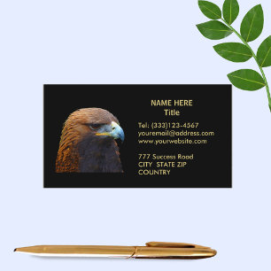 Golden Eagle on Black Business Card