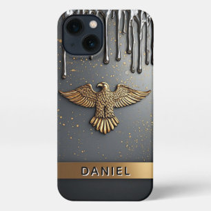 Golden Eagle Pendant Dripping Liquid Metal  iPhone 13 Case