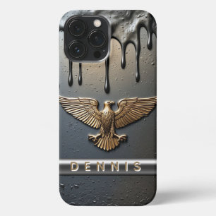 Golden Eagle Pendant Dripping Liquid Metal  iPhone 13 Pro Max Case