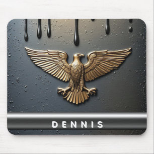 Golden Eagle Pendant Dripping Liquid Metal Mouse Pad