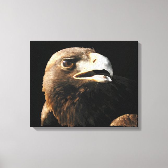 Golden Eagle Portrait Canvas Print (Front)