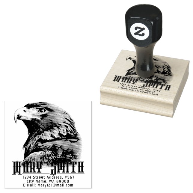 Golden Eagle Rubber Stamp (Stamped)