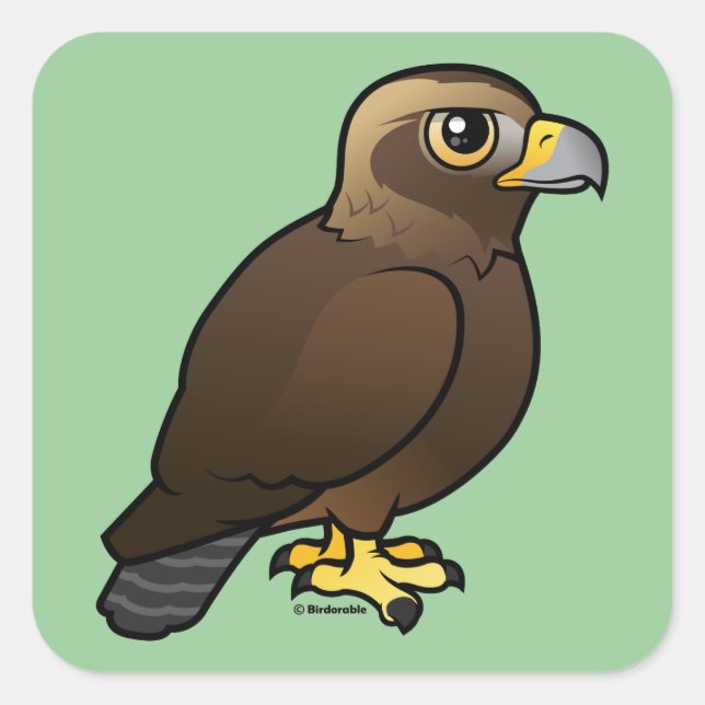 Golden Eagle Square Sticker (Front)