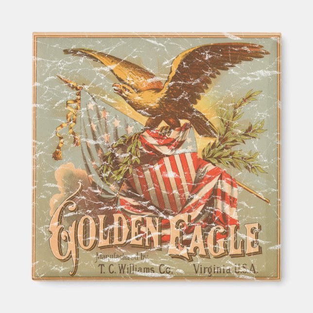 Golden Eagle Tobacco 1900 - distressed Magnet (Front)