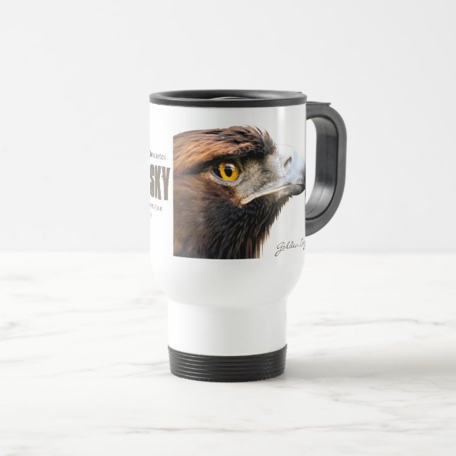 Golden Eagle Travel Mug (Front Right)
