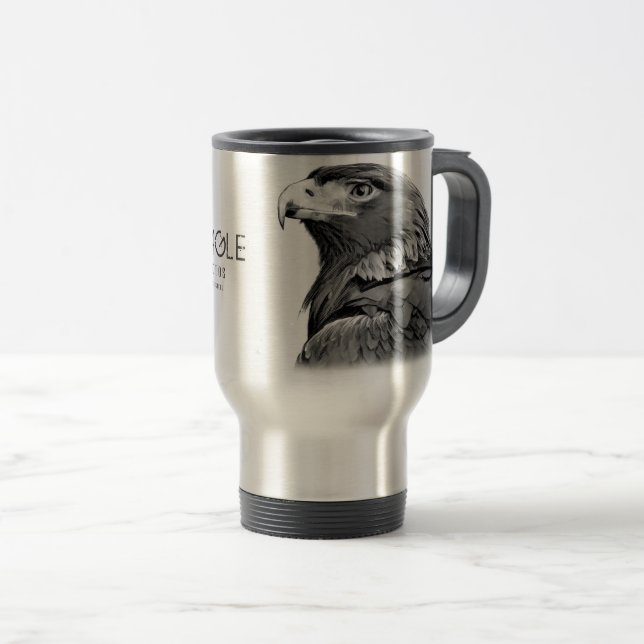Golden Eagle Travel Mug (Front Right)