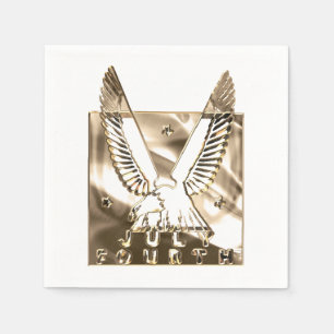 Golden Eagle USA America Independence Day July 4 Napkin