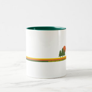 Golden Ears Provincial Park Pine Trees Sun Two-Tone Coffee Mug