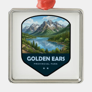 Golden Ears Provincial Park Shield Metal Tree Decoration