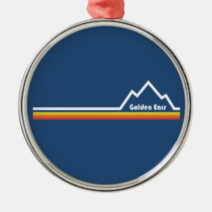 Golden Ears Provincial Park Stripe Metal Tree Decoration