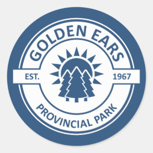 Golden Ears Provincial Park Sun Trees Classic Round Sticker