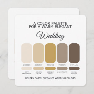 Golden Earth Wedding Color Palette Elegant Card