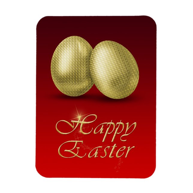 Golden Easter Eggs - Flexible Magnet (Vertical)