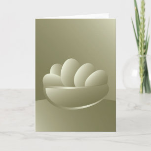 Golden Easter eggs Holiday Card