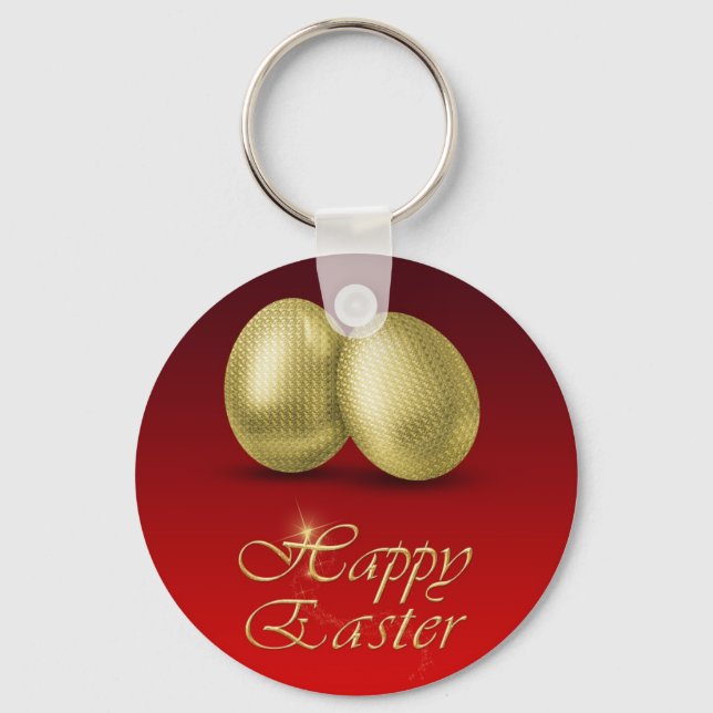 Golden Easter Eggs - Keychain (Front)