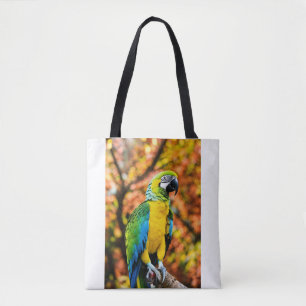 Golden Echo: The Yellow Parrot Tote Bag