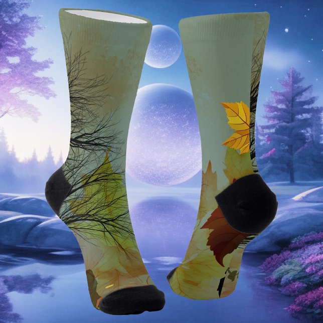Golden Echoes: Autumn's reflection Socks (Creator Uploaded)