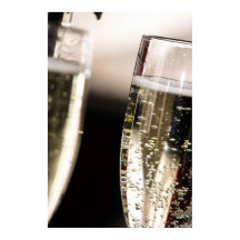Golden Effervescence: Macro Champagne Bubbles Art