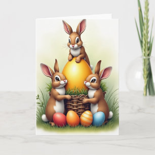 Golden Egg Friends Springtime Card