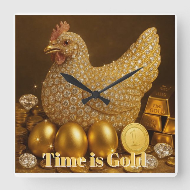 Golden Eggs Luxury Wall Clock  (Front)