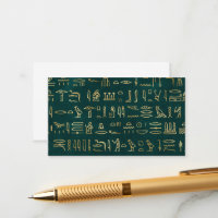 Golden Egyptian Hieroglyphs Typography Egypt