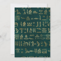 Golden Egyptian Hieroglyphs Typography Egypt
