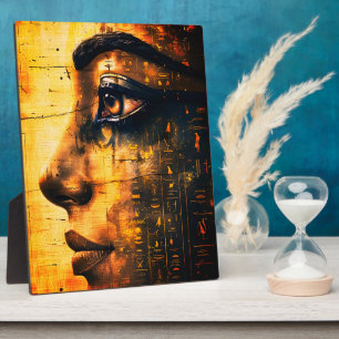 Golden Egyptian Pharaoh Wall Art – Ancient History Plaque