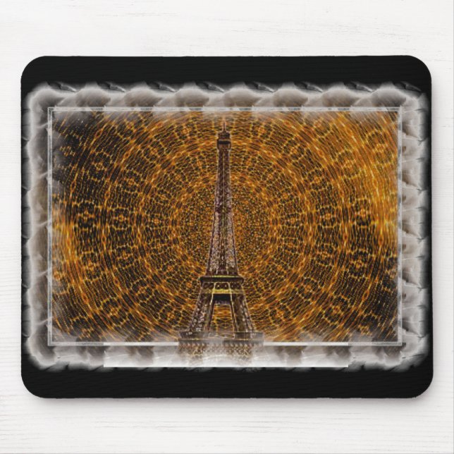 Golden Eiffel Tower  Mousepad (Front)